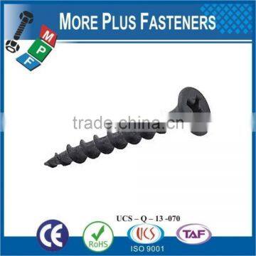 Made in Taiwan Yellow Zinc Black Phosphate Coarse Phillip Twin Fine Thread Zinc Drywall Screw photo-2