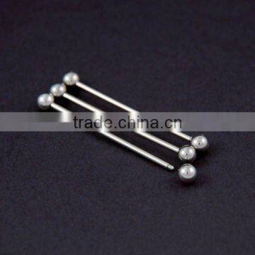 Wholesale New Hot Charm 14G 316L Surgical Stainless Steel industrial long barbell tongue ring