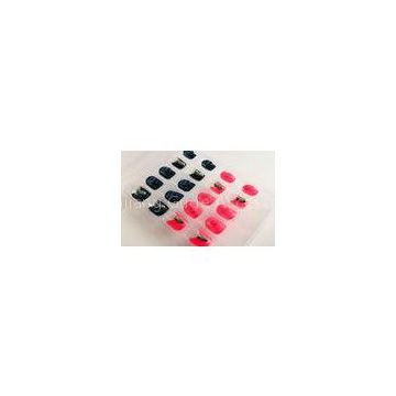 3D Kids Pre Glued Fake Nails , Square Artificial Nail Art for women