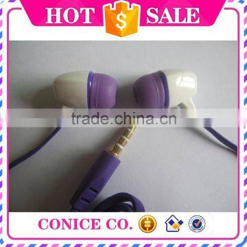 New Arrival Purple Silicone Plastic Speaker Flat Cable Wired Magic Sound Stereo In-ear Earbuds Earphone With Mic photo-2