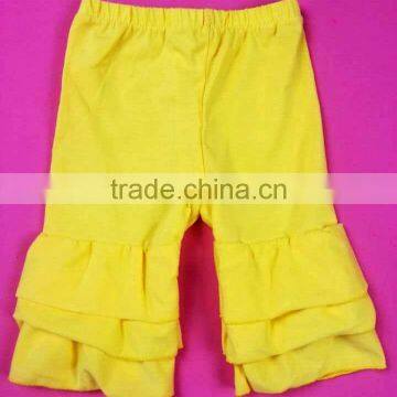 wholesale tripple ruffle pant girls capris kids legging baby capris for kids