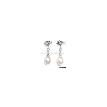 Sterling Silver Pearl Earring