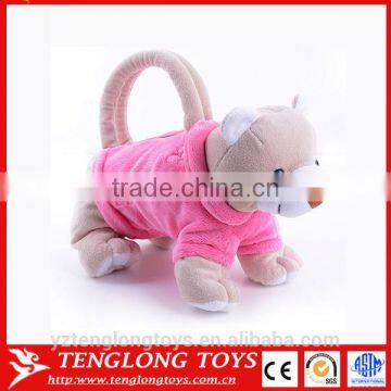 OEM Provide fashional plush cute dog shaped hand bag for kids