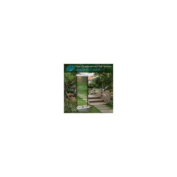 2014 Floor Tempering Glass Waterfalls Outdoor Garden Water Fountain For Sale