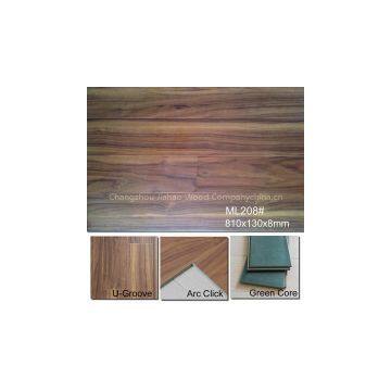 Best Selling Waxed High Glossy U-Groove Laminated Hardwood Flooring