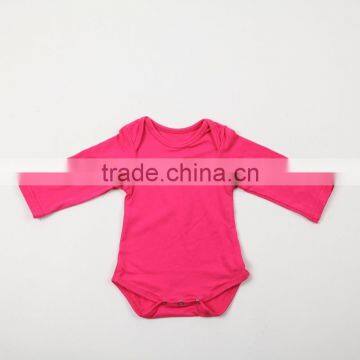 Baby Long Sleeve Plain Red Baby Bodysuit 100% Cotton Baby Romper for Winter photo-4
