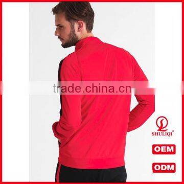 Guangzhou Shuliqi Plain Fitted Tracksuit Custom 100 Cotton Gym Sport Tracksuits for Men in Red photo-3