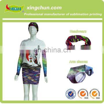 wholesale custom popular fashion lace design arm sleeves dye sublimation printing