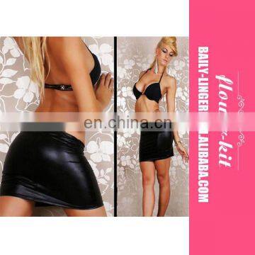 Latest Design Women Sexy Faux Leather Legging Skirt
