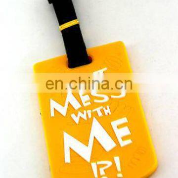 hot selling fashion PVC baggage tag with english letters for promotion