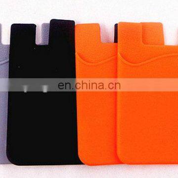 silicone 3M adhesive card holder for cell phone