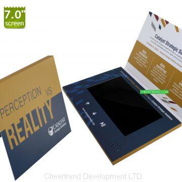 Hottest LCD-TFT Video Greeting Card/LCD Video Brochure/ LCD Video Booklet for advertising