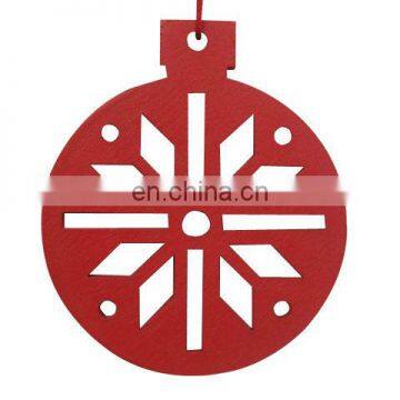 Hot sell laser cut wooden craft christmas ball ornament