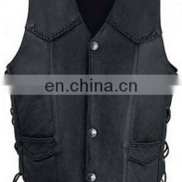 Leather Motorcycle Vest/ Motorbike Leather Racing Vest / Sport Racing Vest