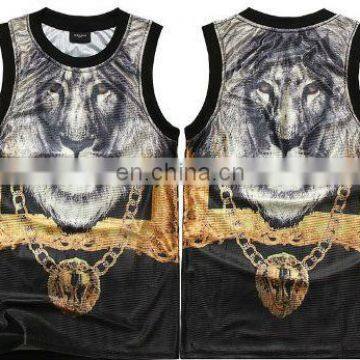 Fashion design printd lion tank tops in bulk