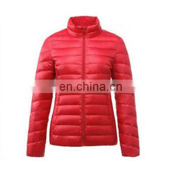 woman warm lightweight down fill jacket cloth for winter