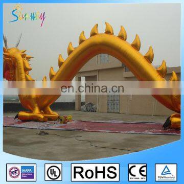 Custom Golden Nylon Attractive Inflatable Dragon, Giant Inflatable Dragon photo-2