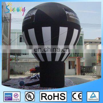 OEM Giant Black And White Inflatable Ground Balloon For Advertising