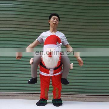 China Guangzhou Santa and Christmas Elf Plush Costume Ride on Costume Plush Mascot Costume for Sale photo-2