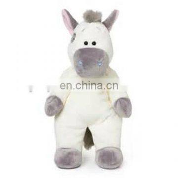 Custom animals plush toys white horse for baby gift