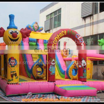 Hot! inflatable clown theme castle, inflatable clown funcity, amusement park for outdoor