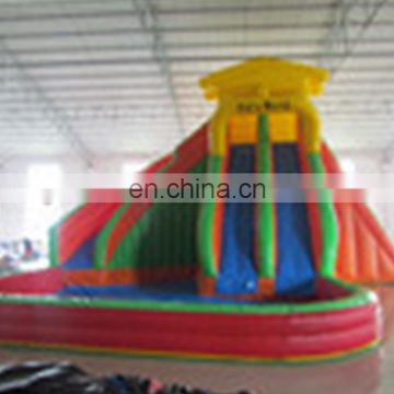 inflatable slide with pool,high quality inflatable water slide with water gun