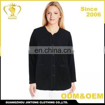 OEM factory price ladies casual long sleeve woman clothes shirt cotton top