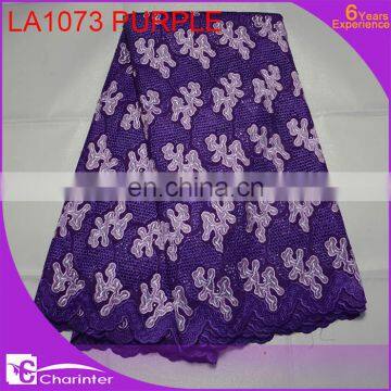 African Big Swiss Lace Fabric for Wedding Dress Lace Material photo-3