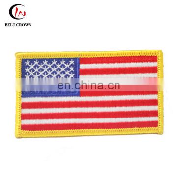 Tajima embroidery machine custom badge American embroidery flag patch