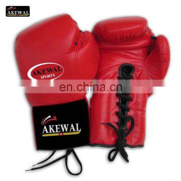 Custom Red and Black Cowhide Leather Big Boxing Gloves