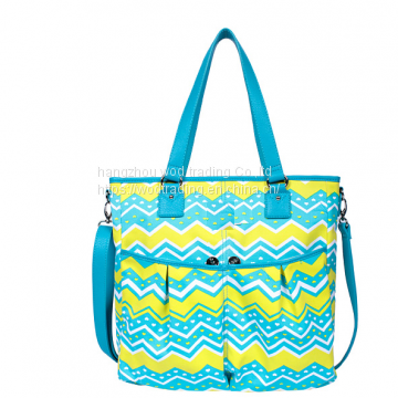 chevron printed shoulder bag with waterproof fabric from China