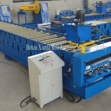 Aluminum double layer roll forming machine