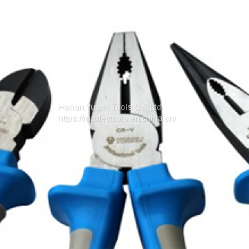High Quality Germany Type Industrial Carbon Steel Long Nose Pliers With Plastic Handle photo-3