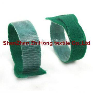 Punching shape back to back hook loop cable tie tape fastener binding strap