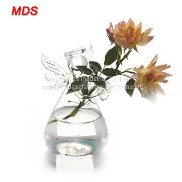 Glass Products Hand Made Angle Glass Vase for Hydroponic Container photo-2