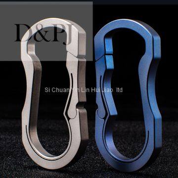 Titanium Hook Carabiner Keychain EDC Titanium Car Keychain Climbing Carabiner Scuba Diving Carabiner Keychain photo-3