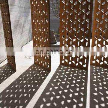 Q235B Corten Steel Screen Wall for Garden Building