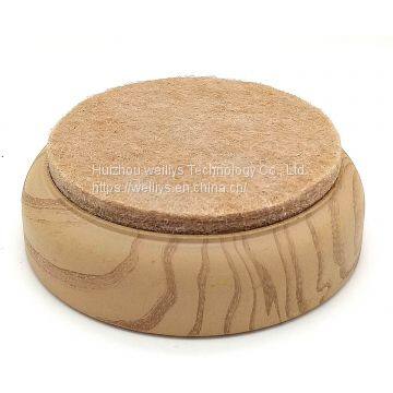 60mm Wood Grain Castor Cup by Felt Gard