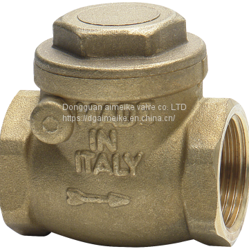 For EN1092 PN16  Swing Water 830 Brass Spring Loaded Check Valve