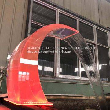 Free standing hanging colorful moon waterfall fountain