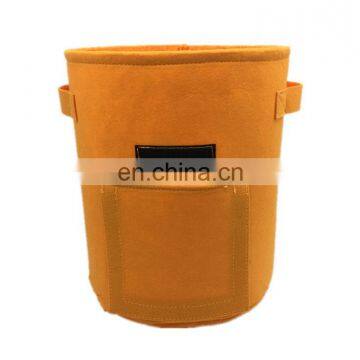 Custom Logo Durable Felt NonWoven  Grow Bags Window Vegetable Plants Bucket Container