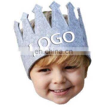 Cute Birthday Crown with replaceable ages Felt Crown for kids birthday-party