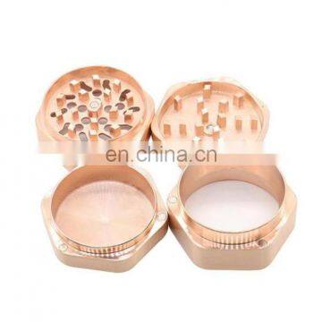 New Hexagonal Smoke Grinder 4 Layers 58mm Rainbow Zinc Alloy Tobacco Grinder Metal Smoke Grinder photo-5