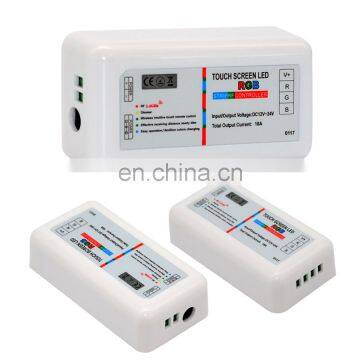 DC12V 24V RGB LED Dimmer Controller 2.4G RF Touch Screen Remote Control for 5050 Strip Light photo-3