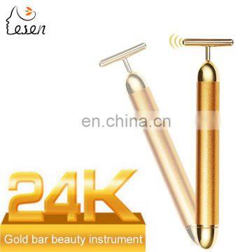 2021 Hot Sale Skin Iron 24k Gold Vibration Beauty Beauty Bar