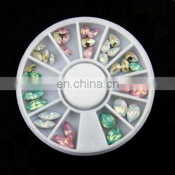 3D Nail Art Accessories Horse Eyes Gem Marquise Crystal Glitter Rhinestone AB Nail Rhinestones Sticker Nail Art Wheel