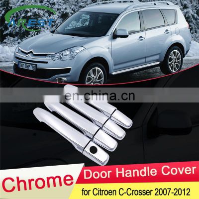 for Citroen C-Cross 2007 2008 2009 2010 2011 2012 Luxurious Chrome Door Handle Cover Exterior Trim Car Cap Stickers Accessories