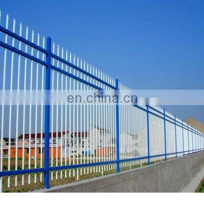 Factory Supply Powder Coated Metal Wrought Iron Fence Fence Galvanized Prefabricated Steel Fence