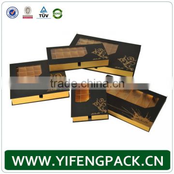 chocolate box luxury packaging wholesale with PVC window