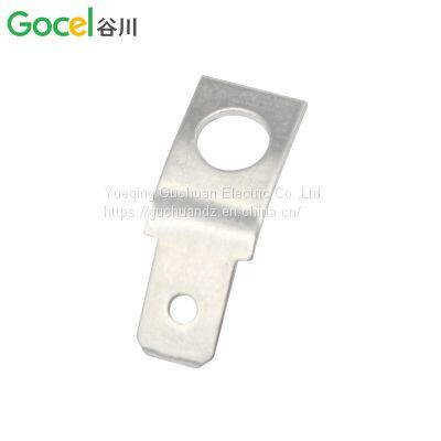 Dj6114-6.3 *0.8 Solder plate 6.3 Insert 45 degree bending Insert 5.2 Male end hole crimping